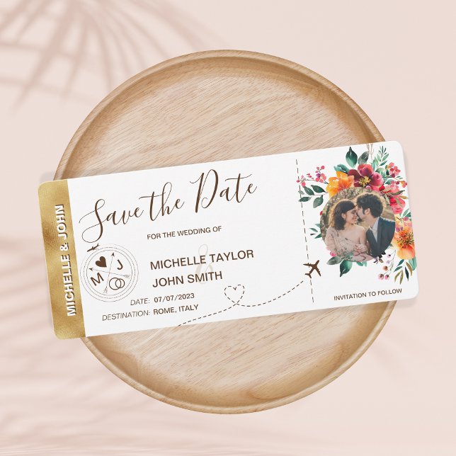 Convite Foto: Salve a data de embarque no mapa mundial (Criador carregado)