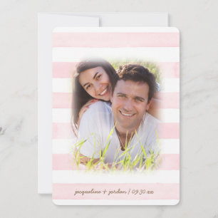 Convite Foto Salve a Data Moderno Floral Aquarela