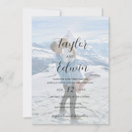 Convite Foto Simples Contemporânea Moderna Casamento