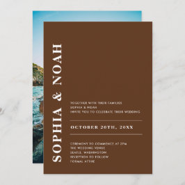 Convite Foto Simples De Casamento Da Escuridão Escura Mode