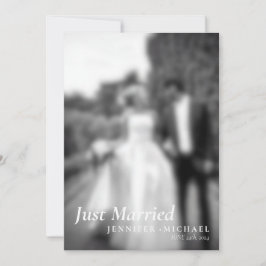 Convite Foto Simples De Casamento Elegante Do Recem casado