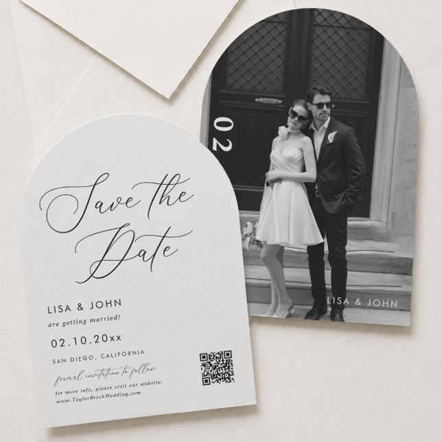 Convite Foto Simples de Salvar a Data do Casamento (Criador carregado)