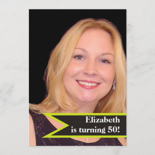 Convite Foto simples do 50º aniversário das mulheres moder