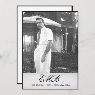 Convite Foto Simples do Memorial Funeral
