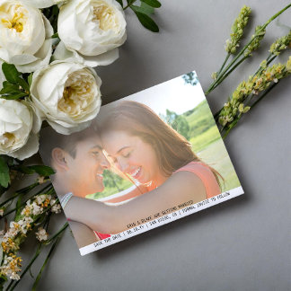 Convite Foto simples e doce Casamento Salve a Data