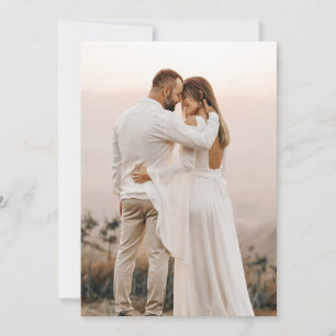 Convite Foto Simples para Casamento em Vellum/Acrylic