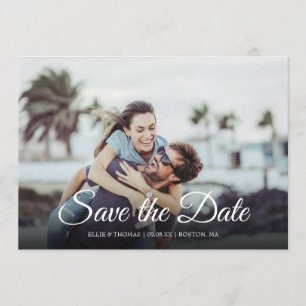 Convite Foto Simples Save the Date Elegante Rascunho