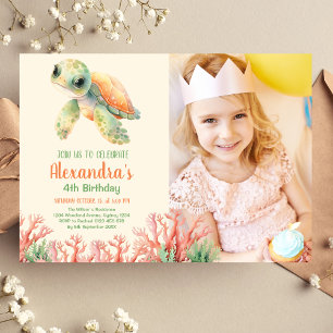 Convite Foto Sob O Aniversário Do Mar