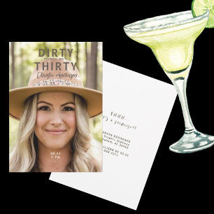 Convite Foto suja 30 Festas de aniversário