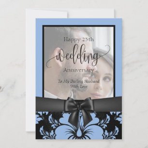 Convite Foto tradicional de aniversário de casamento de 25