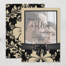 Convite Foto tradicional de aniversário de casamento de 50