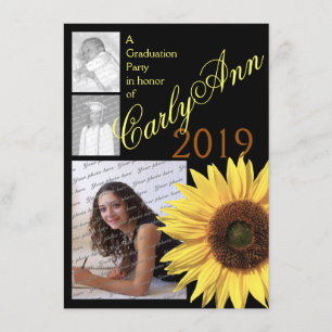 Convite Foto Tripla Sunflower