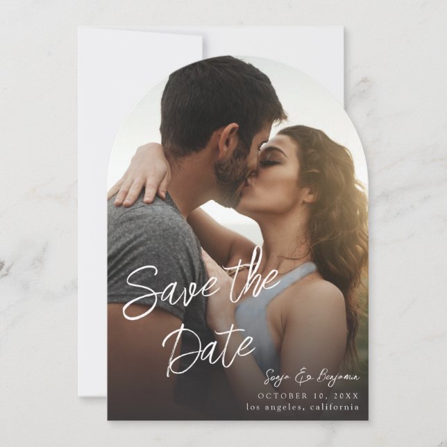 Convite Foto V MOD Chic 4 LG Salvar Arco de Data (Frente)