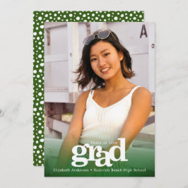 Convite Foto verde ousado partido moderno formando simples