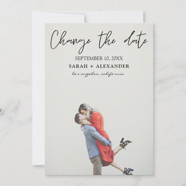 Convite Foto - Vertical Alterar a Data - Texto Superior (Frente)