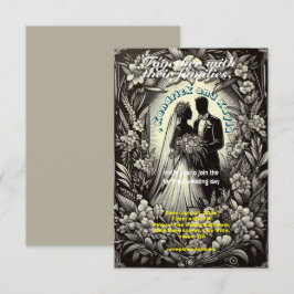 Convite fotocasamento branco retro bla7white
