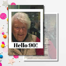 Convite Fotografia de 90 Birthday - Quadro Moderno