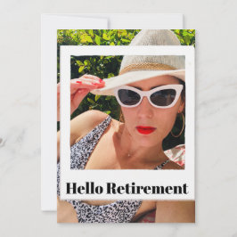 Convite Fotografia de aposentadoria Hello Modern Chic
