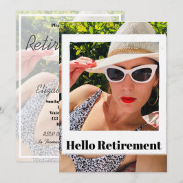 Convite Fotografia de aposentadoria Hello Modern Chic