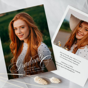 Convite Fotografia de Caligrafia de Letra Elegante para Fo