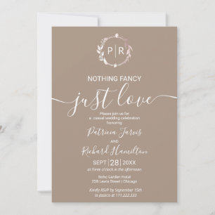 Convite Fotografia de Casamento com Caligrafia Monograma G