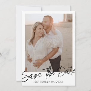 Convite Fotografia de casamento elegante para salvar a dat