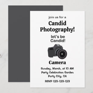 Convite Fotografia de Fotógrafo Candid Camera