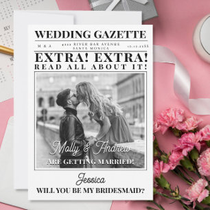 Convite Fotografia de jornal personalizada proposta exclus