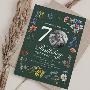 Convite Fotografia de Prado de Flores Silvestres para Fest