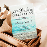Convite fotografia de praia aniversário de 30 anos tropica<br><div class="desc">Um convite para aniversário de 30 anos de fotografia tropical de praia moderno,  original e simples. 30!</div>