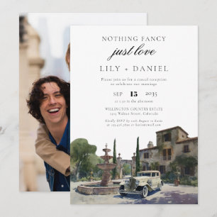 Convite Fotografia de Recepção de Casamento em Elopement O