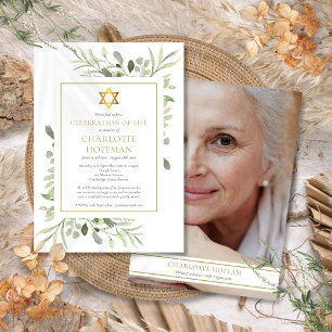 Convite Fotografia de Verde da Celebração Judaica da Vida 