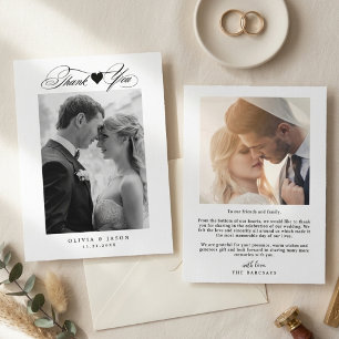 Convite Fotografia do Coração com Letra Elegante Casamento