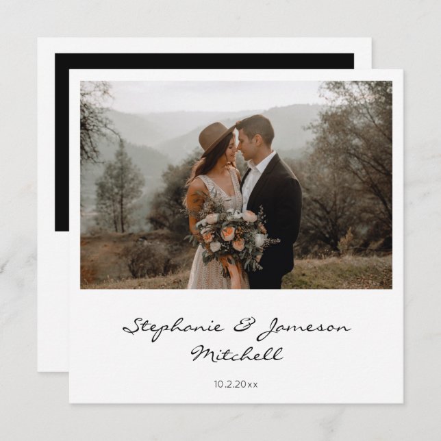 Convite Fotografia e tipografia instantâneas (Frente/Verso)