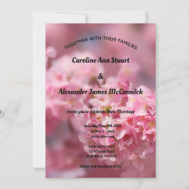 Convite Fotografia Floral de Cerejeira Elegante Casamento