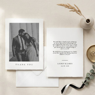Convite Fotografia Minimalista Preto e Branco Casamento El