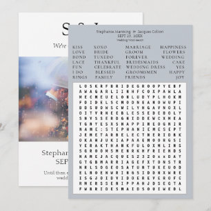 Convite Fotografia moderna Pesquisa em Word Salve a data -