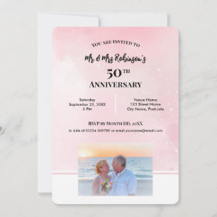 Convite Fotografia Personalizada de Aniversário de 50 anos