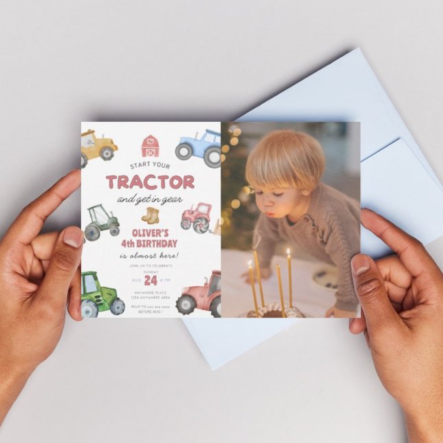 Convite Fotografia personalizada no 4º aniversário (Criador carregado)