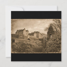 Convite Fotografia Sepia do Castelo de Edimburgo