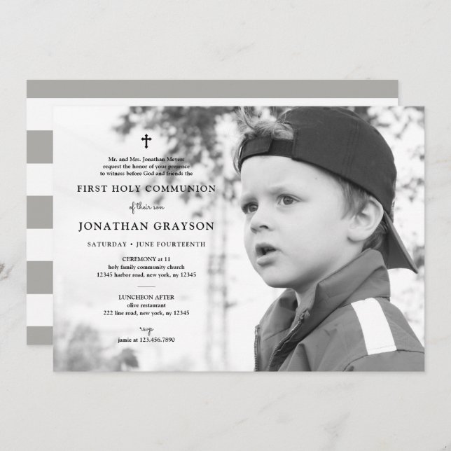 Convite Fotográfico à Santa Comunhão (Frente/Verso)