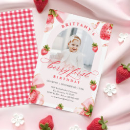 Convite Fotográfico Berry First Birthday
