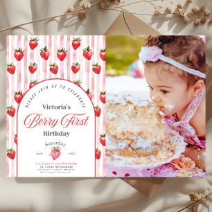 Convite Fotográfico Berry First Birthday