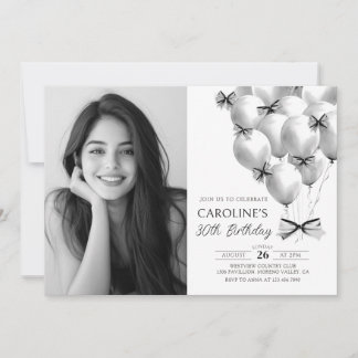 Convite Fotográfico de aniversário para Balões de
