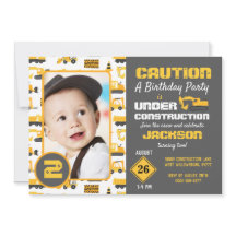 Convite Fotográfico de Aniversário para Caminhões