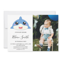 Convite Fotográfico de Aniversário para o Tubarão-