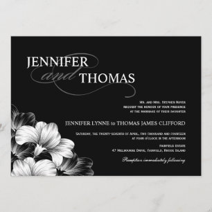 Convite Fotográfico de Casamento Moderno Branco N