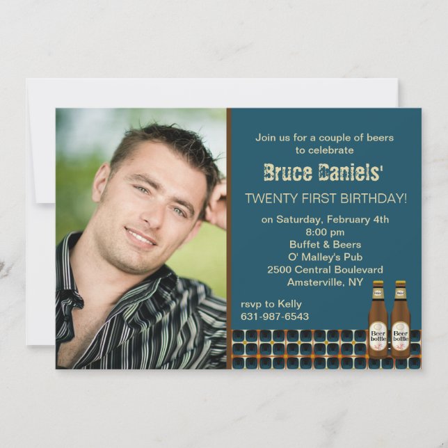 Convite Fotográfico de Cerveja Cheers (Frente)