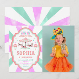 Convite Fotográfico de Circo de segundo aniversári