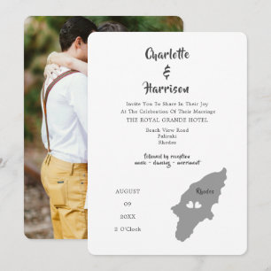Convite Fotográfico de Destino de Casamento Rhode